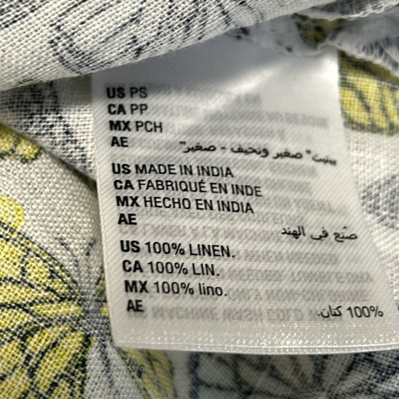 CHARTER CLUB Butterfly Tie-Cuff Linen Top, Women's Size Petite Small NWOT - Picture 5 of 6